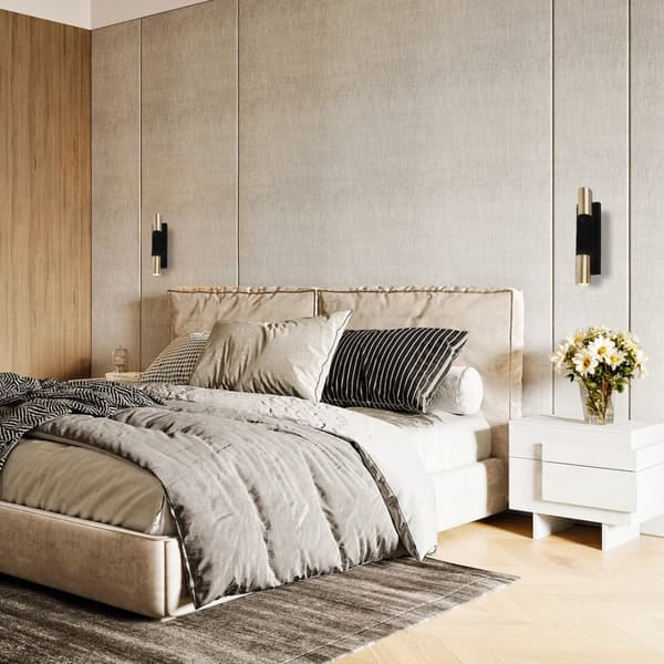 GENESIS WALL SVART GULD 2xGU10