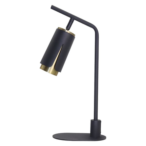 BLOMMA SVART GULD STUDIELAMPA 1xGU10