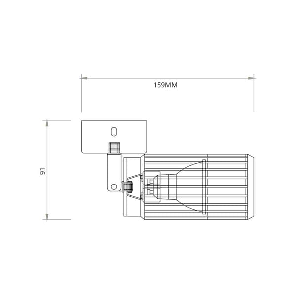 VERTIKAL HVID PLET 1xGU10