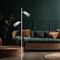 Miniatyrbillede 3 af 6: VERTIKAL HVID GULVLAMPE 1xGU10