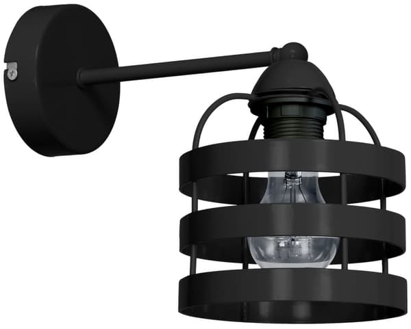 Vägglampa LARS SVART 1xE27