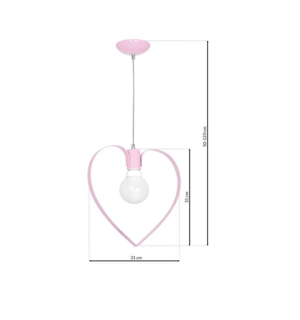 AMORE PINK 1xE27 pendel