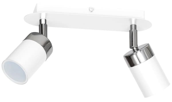 JOKER WHITE/CHROME taklampa 2xGU10