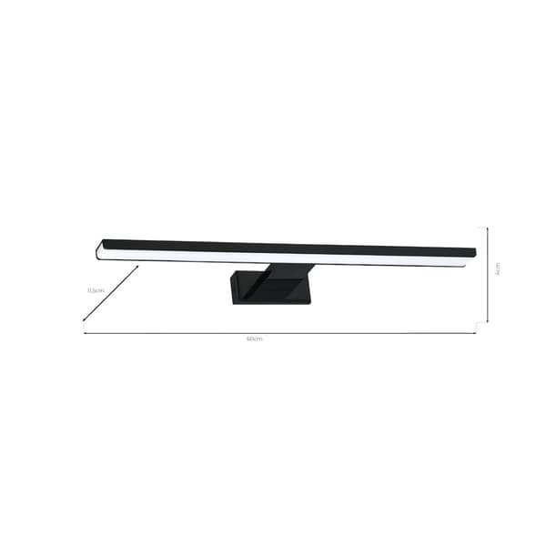 SHINE BLACK væglampe 60cm 13,8W LED