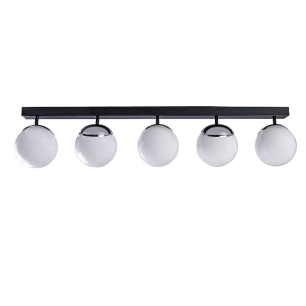 Taklampa SFERA BLACK/CHROME 5xE14