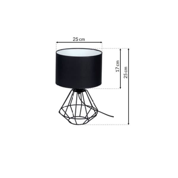 Gulvlampe COLIN BLACK 1xE27