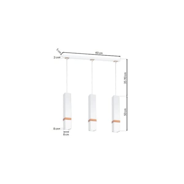 VIDAR WHITE 3xGU10 pendellampa