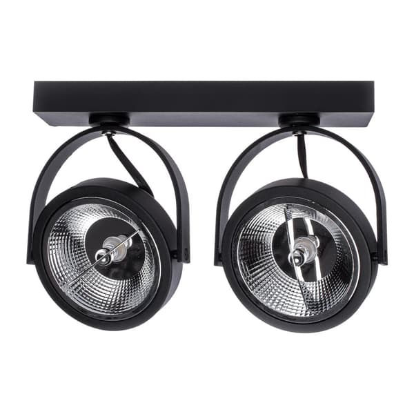 Overflademonteret armatur Lugar Black 2xAR111 GU10