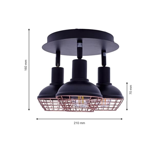 Loftslampe LOGAN 3xE14