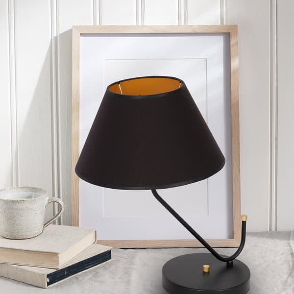 VICTORIA SORT bordlampe 1xE27