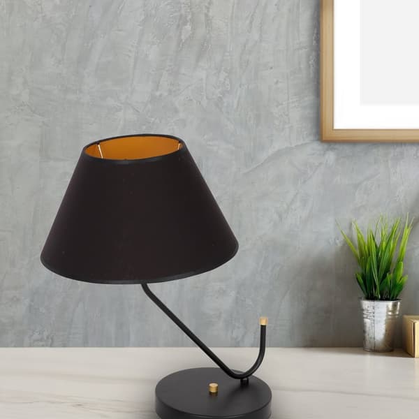 VICTORIA SORT bordlampe 1xE27