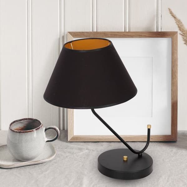 VICTORIA SORT bordlampe 1xE27