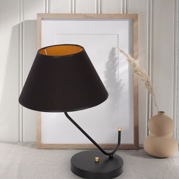 VICTORIA SORT bordlampe 1xE27