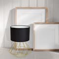 Miniatyrbillede 3 af 8: Gulvlampe LUPO SORT/GULD 1xE27