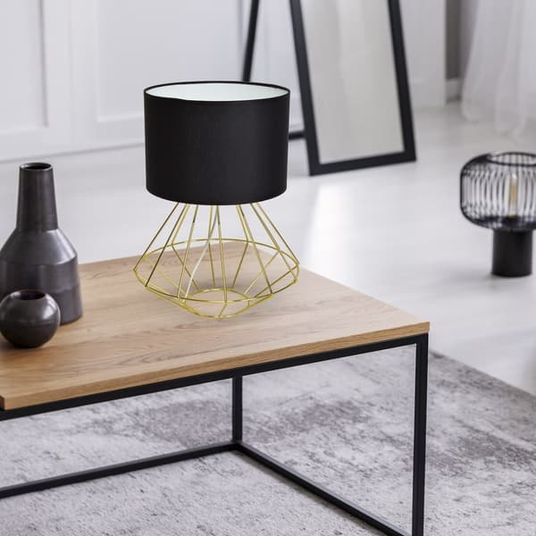 Gulvlampe LUPO SORT/GULD 1xE27