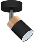 Miniatyrbild 8 av 8: JOKER BLACK/WOOD vägglampa 1xGU10