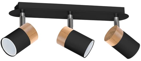 JOKER BLACK/WOOD kattovalaisin 3xGU10