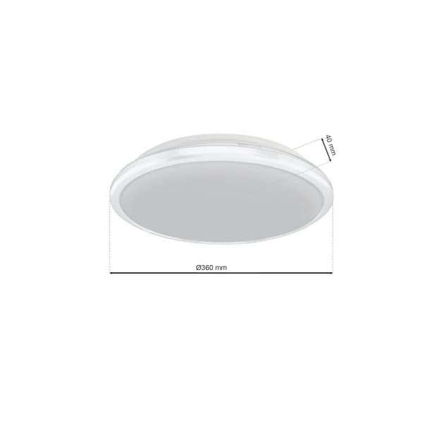 TERMA HVID 24W LED IP44 loftslampe Ø360 mm