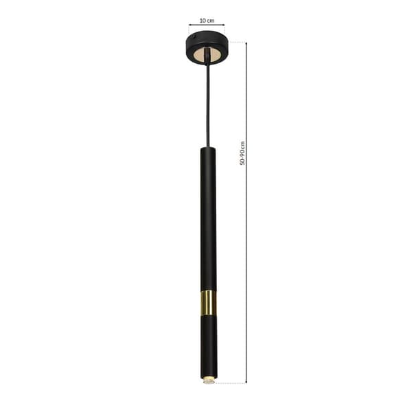 Hængelampe MONZA BLACK/GULD 1xG9 8W