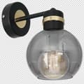 Miniatyrbild 8 av 8: OMEGA SVART/GULD vägglampa 1xE27