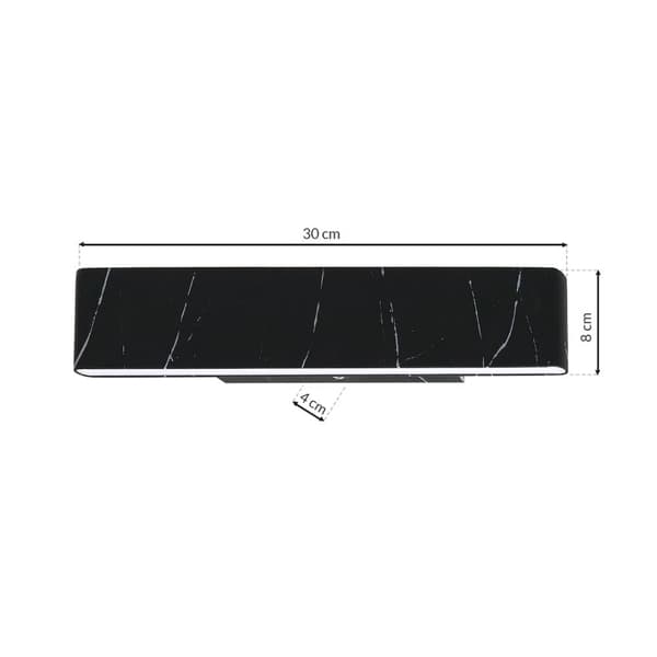 PIERCE BLACK 12W LED-seinävalaisin
