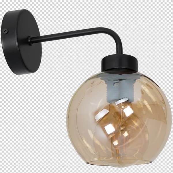 SOFIA AMBER vägglampa 1xE27