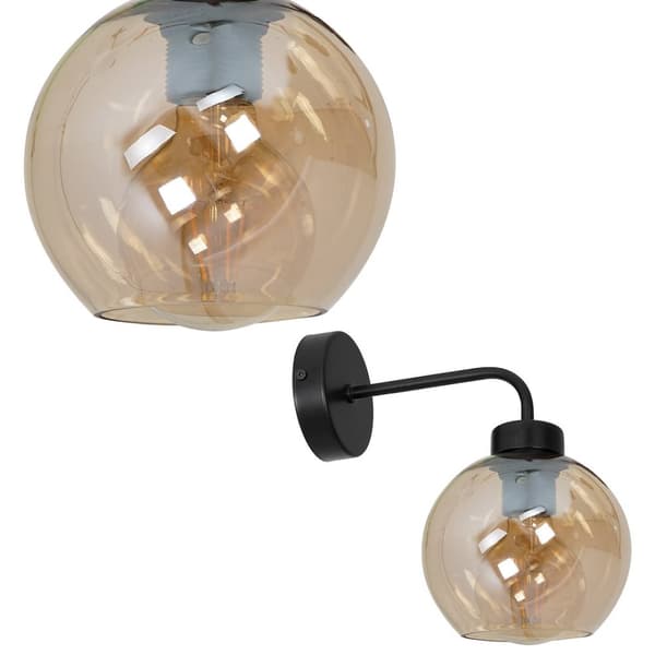 SOFIA AMBER vägglampa 1xE27