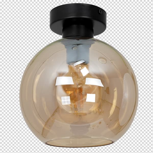Taklampa SOFIA AMBER 1xE27