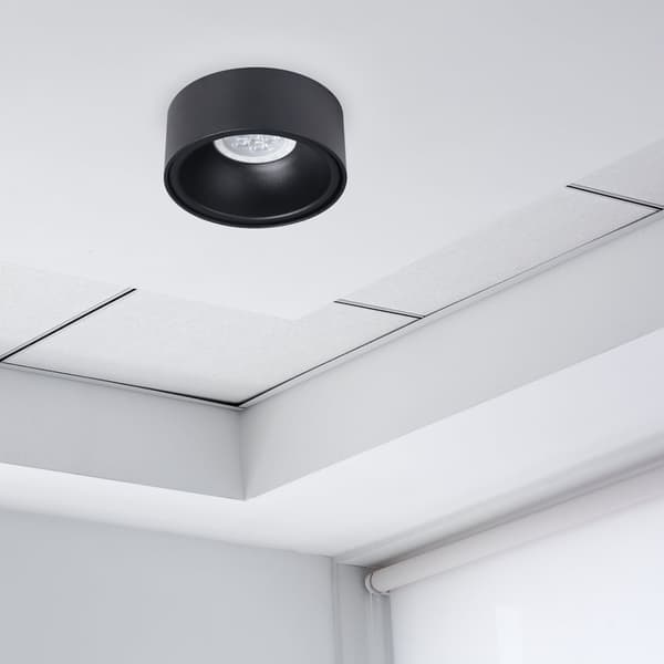 Bali Rund Black Flush Mount