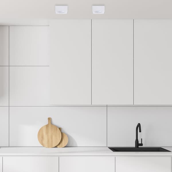 Bali Square White Flush Mount
