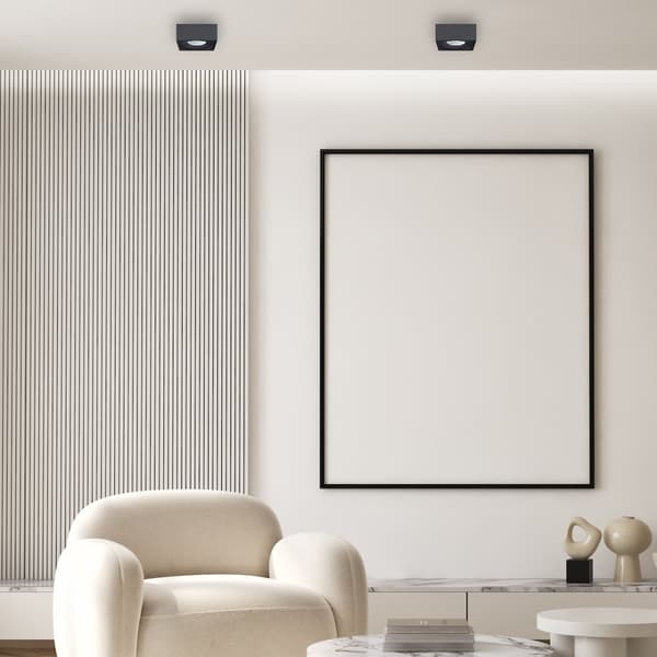 Bali Square Black Flush Mount