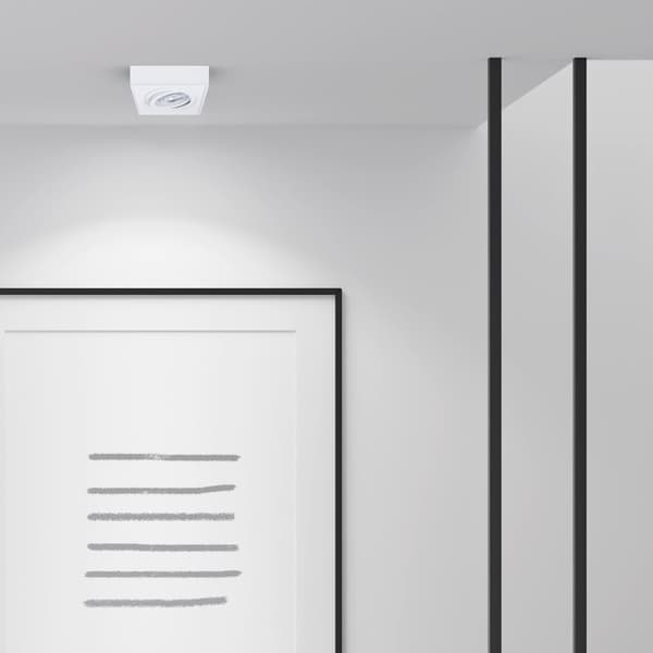 Nusa Square White Flush Mount