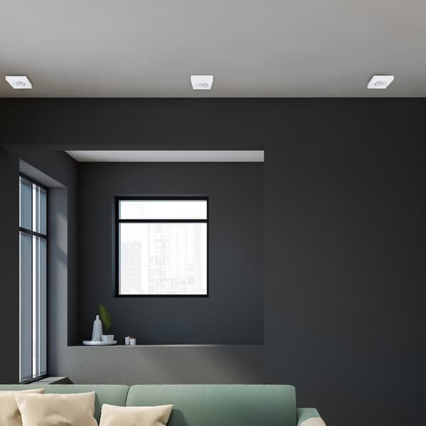 Nusa Square White Flush Mount