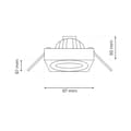 Miniatyrbillede 6 af 7: Nusa Square Black Flush Mount