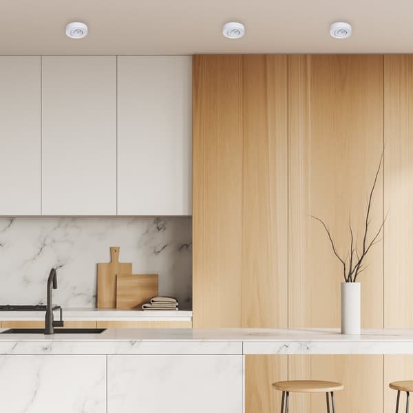 Nusa Round White Flush Mount