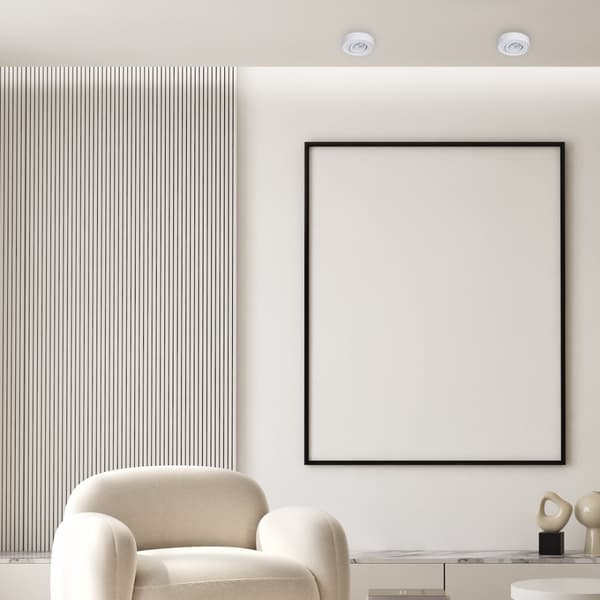 Nusa Round White Flush Mount