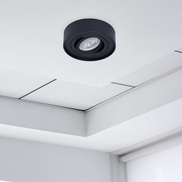 Nusa Round Black Flush Mount