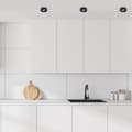 Miniatyrbillede 4 af 7: Nusa Round Black Flush Mount