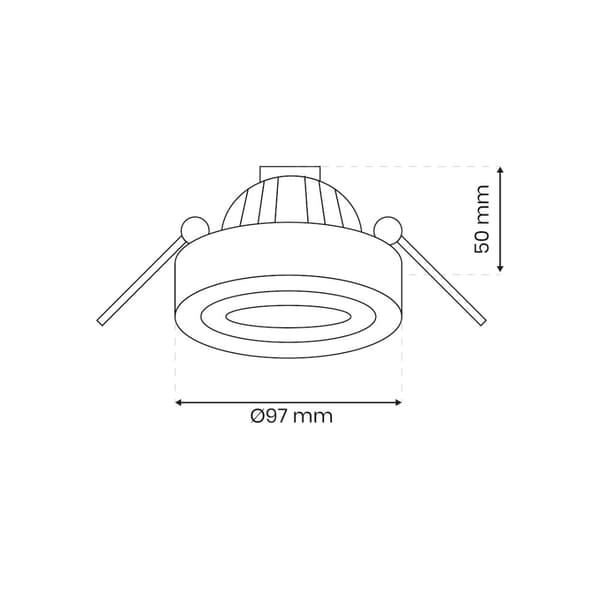 Nusa Round Black Flush Mount