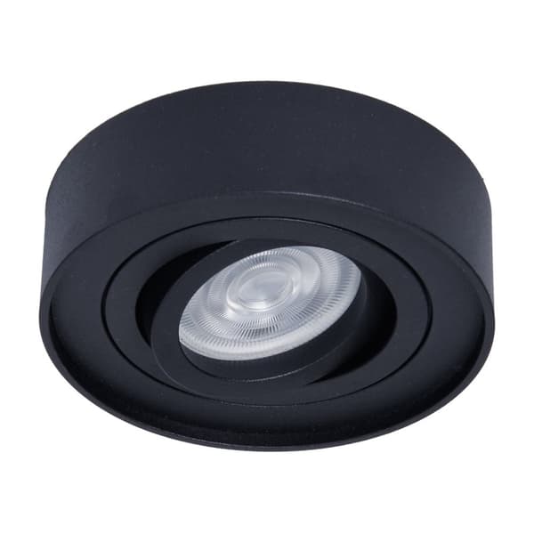 Nusa Round Black Flush Mount