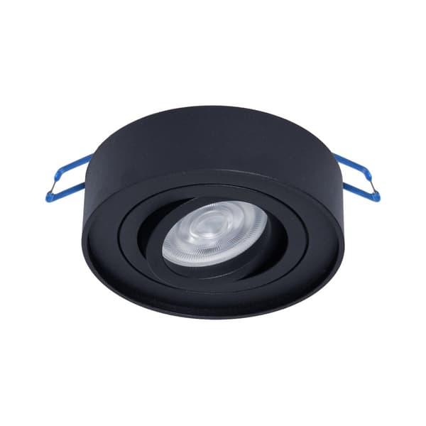 Nusa Round Black Flush Mount