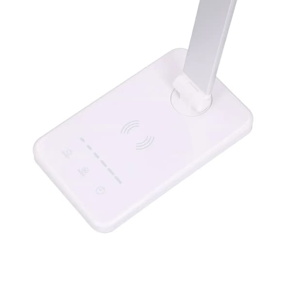 Extralink Smart Life bordlampe med justerbart lys og trådløs opladning - Hvid
