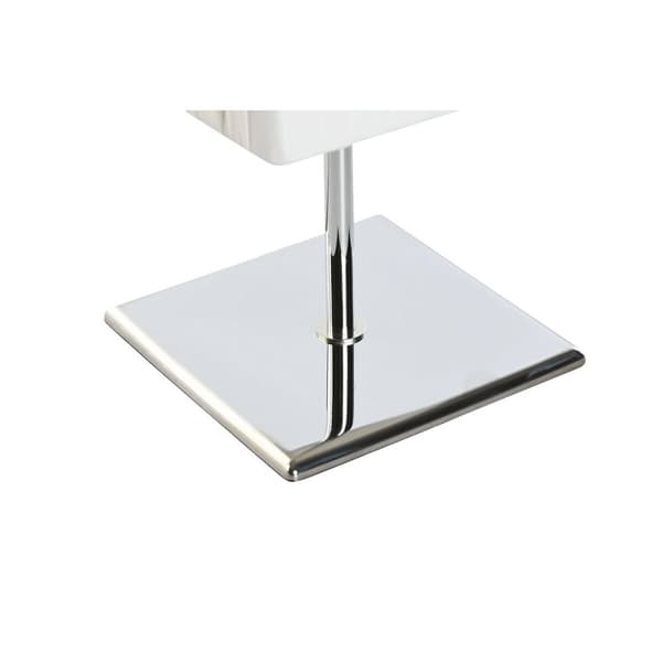 Bordslampa Home ESPRIT Vit Silvrig Polyetylen Järn 50 W 220 V 15 x 15 x 43 cm