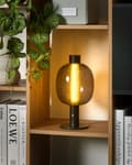 Miniatyrbilde 5 av 11: Bordlampe Svart LED Trådløs Aluminium Glassskjerm Innendørs Moderne Design
