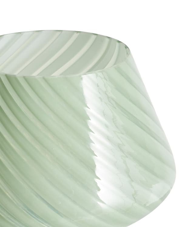 Bordlampe Sengelampe Grønn Glass Rund Sokkel Moderne Design med Kabel