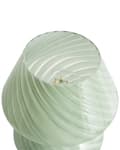 Miniatyrbilde 6 av 10: Bordlampe Sengelampe Grønn Glass Rund Sokkel Moderne Design med Kabel
