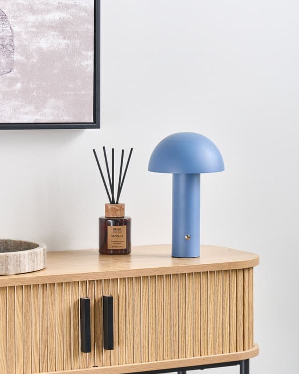 Bordlampe Blå Metall LED Trådløs Oppladbar Moderne design Belysning Interiør