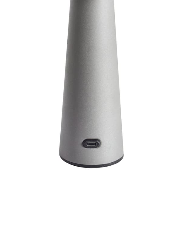 Bordlampe Grå LED Lampe Trådløs Jern Innendørs Sopp Moderne Design