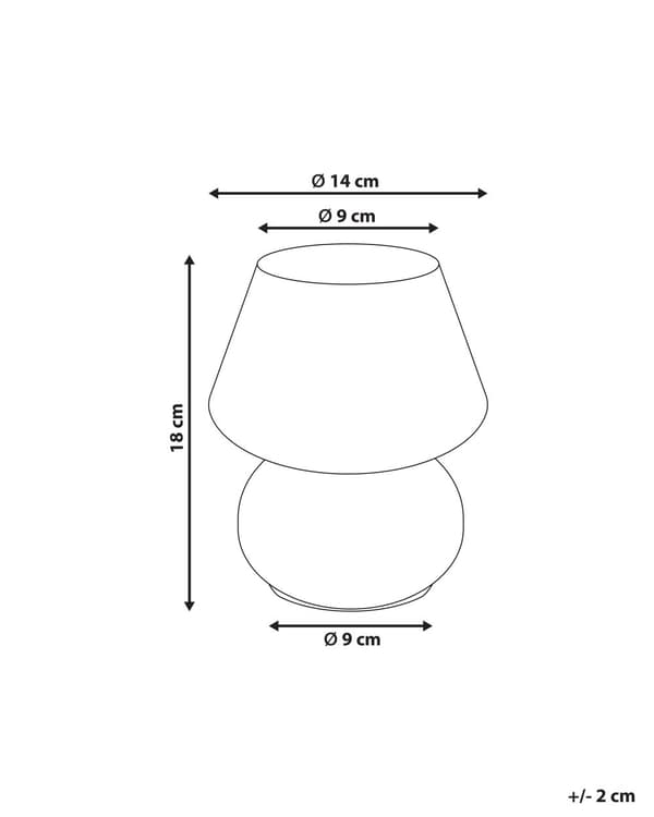 Bordlampe Sengelampe Rosa Glass Rund Sokkel Moderne Design med Kabel