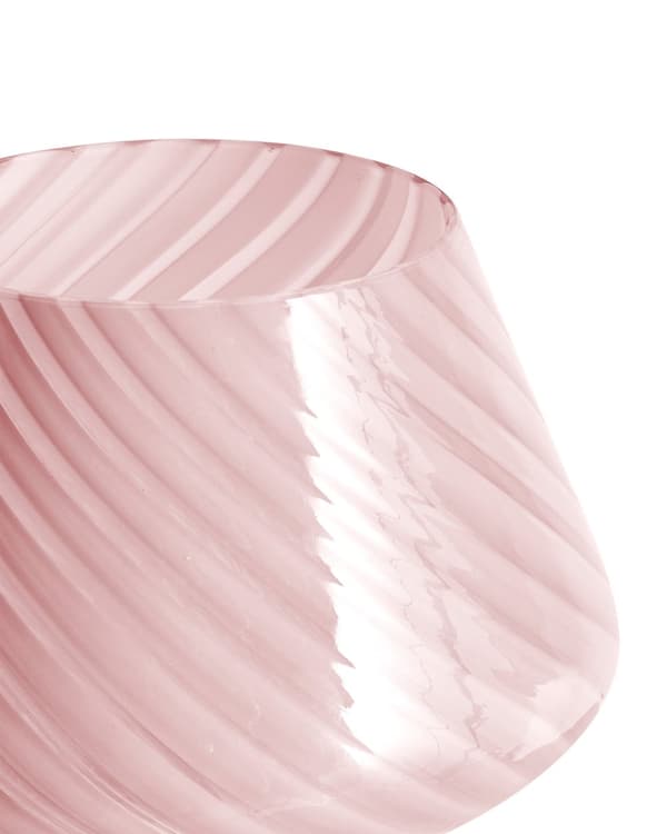 Bordlampe Sengelampe Rosa Glass Rund Sokkel Moderne Design med Kabel